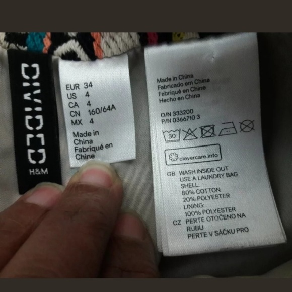 Divided by H&M A-Line Embroidered Woven Multi-color Geo Aztec - Picture 9 of 9
